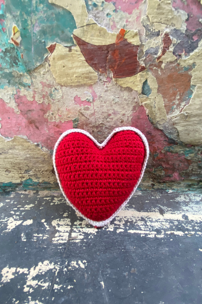 FPK Knit Hearts- hand knit toy, fair trade toy for kids, unique gift