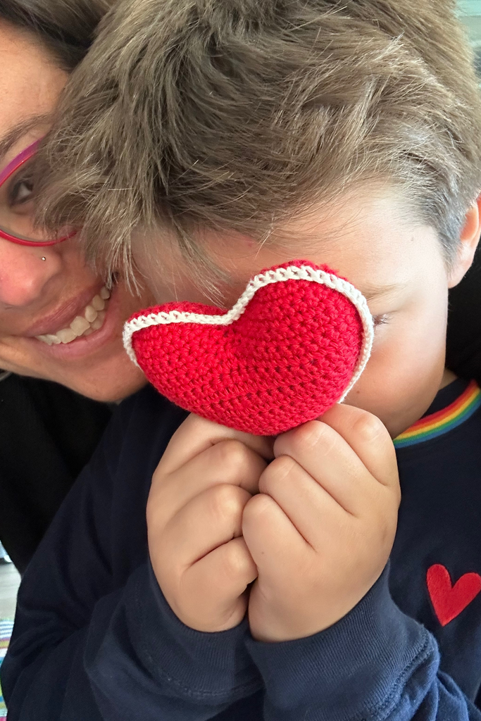 FPK Knit Hearts- hand knit toy for social emotional learning