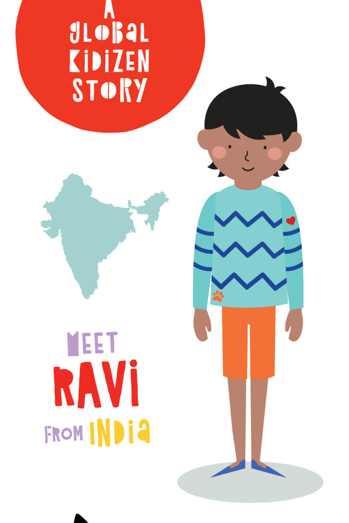 Ravi from India, a Global Kidizen Story , inclusive cultural story for kids